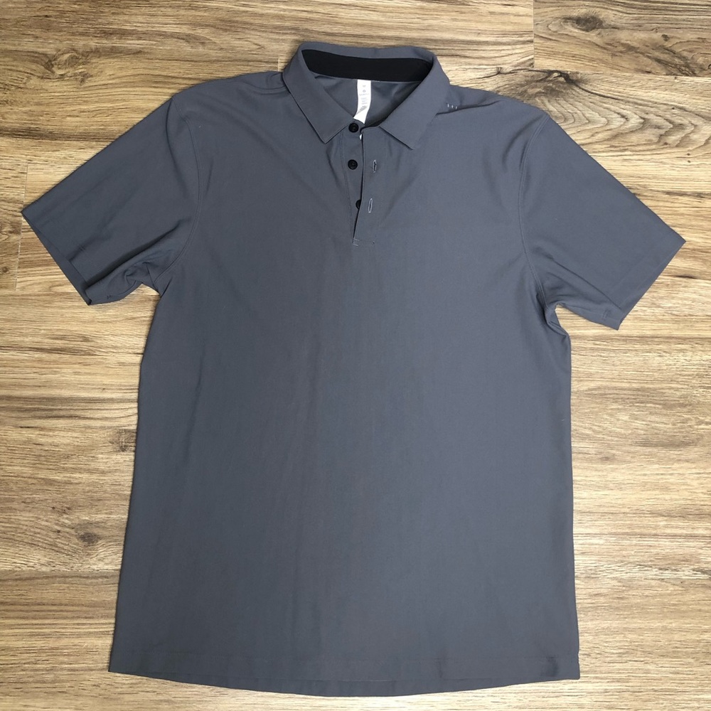 Lululemon Twill Chill Polo Sz Medium Gray